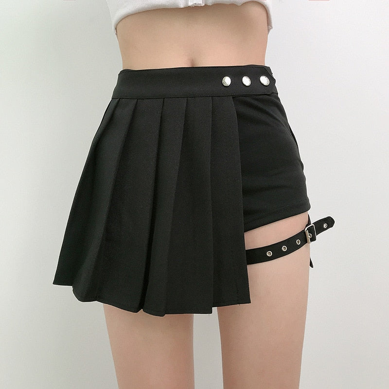 Gothic Harajuku Pleated Half Skirts for Women