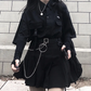 Gothic Korean  Loose BF Shirt and Skirt Set