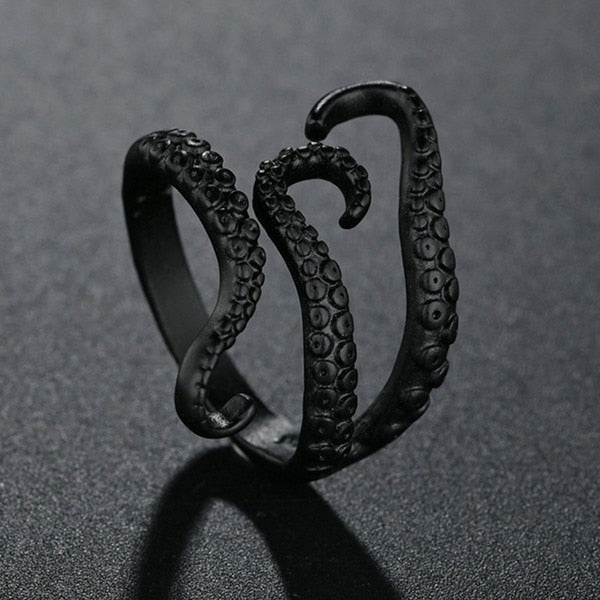 Gothic Deep Sea Squid Octopus Ring