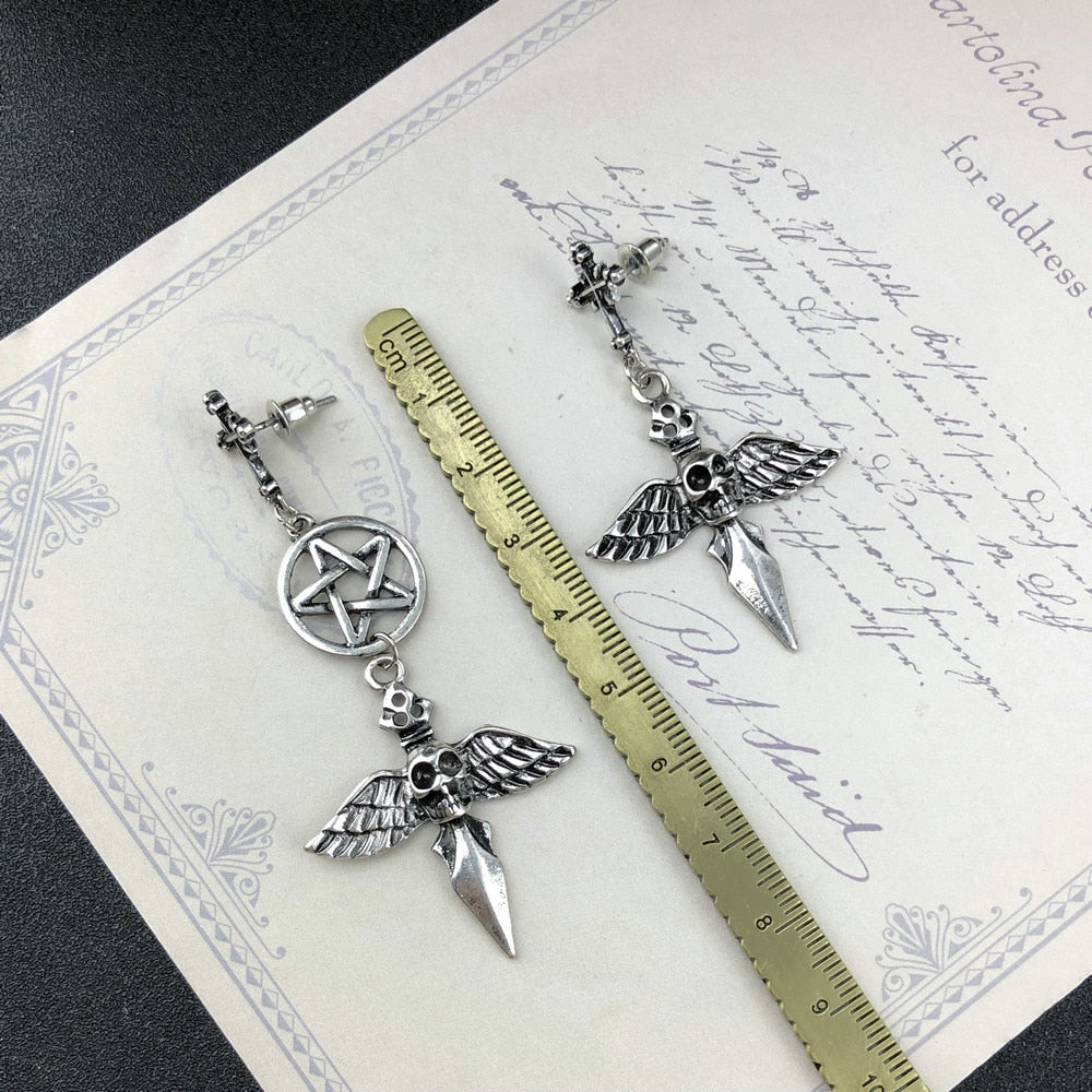 Gothic Halloween Sword Earrings