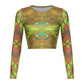 Grunge Printed Crop Top
