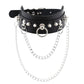 Gothic Choker Strap Necklaces with Multiple Spike and Pendant Designs