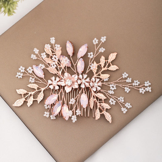 Rose Gold Wedding Hair Headdress