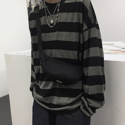 Gothic Striped Shirt Streetwear