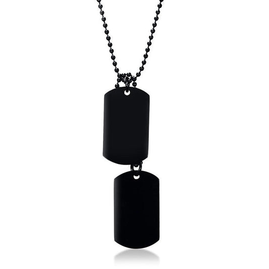 Stainless Steel Double Dog Tag Necklace