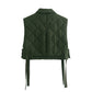 Gothic Army Green Waistcoat with Large Pockets