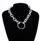 Gothic Choker Necklace - Chunky Chain with Multiple Pendant Options
