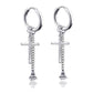Gothic Chain Hoop Earrings with Multiple Pendant Designs