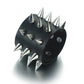 Gothic Emo Leather Wristband with Metal Spikes
