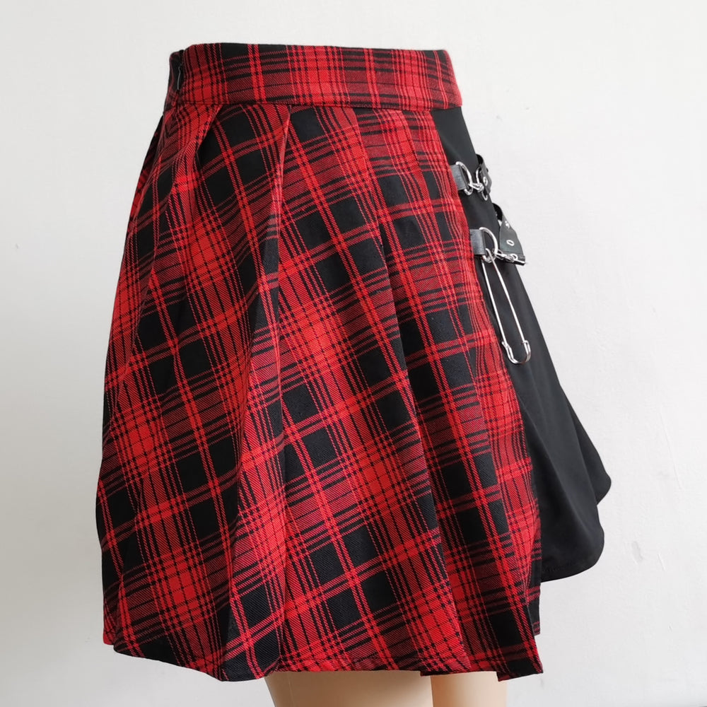 Punk Harajuku Irregular Mini Pleated Skater Skirt