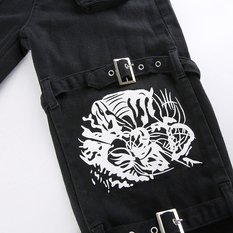 Gothic Emo Alt Cargo Pants Techwear