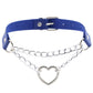 Heart chain Choker Goth