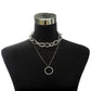 Gothic Choker Necklace - Chunky Chain with Multiple Pendant Options