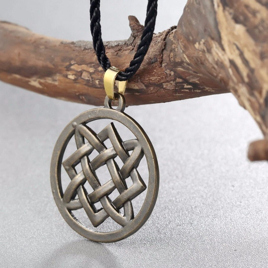 Gothic Necklace with Slavic Start Symbol Pendant