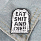 Gothic White Tombstone Brooch