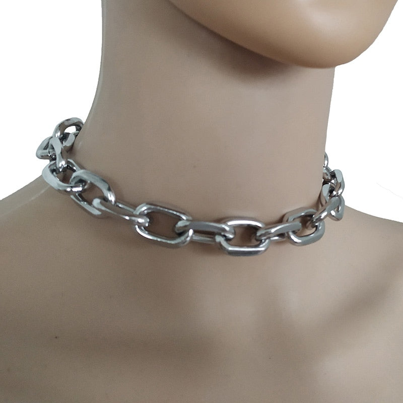 Gothic Choker Necklace - Big Chain