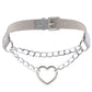 Heart chain Choker Goth