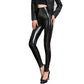 Gothic High Waist Fleece Leather Pants