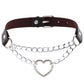 Heart chain Choker Goth