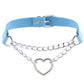 Heart chain Choker Goth