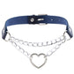 Heart chain Choker Goth