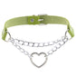Heart chain Choker Goth