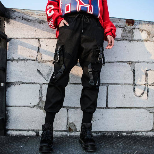 Gothic High Waist Cargo Pants