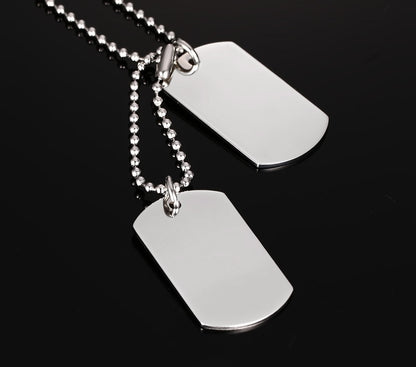Stainless Steel Double Dog Tag Necklace