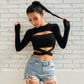 Gothic Bodycon Bandage T-shirt