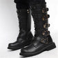 Gothic Military Combat Leather Boots