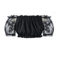 tatement-making gothic lace off-shoulder crop top for an unforgettable look