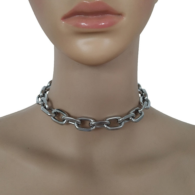 Gothic Choker Necklace - Big Chain