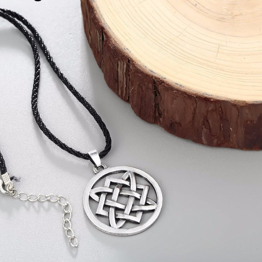 Gothic Necklace with Slavic Start Symbol Pendant
