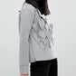 Heart Design Cotton Gray Sweatshirt for Women