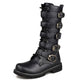 Gothic Military Combat Leather Boots