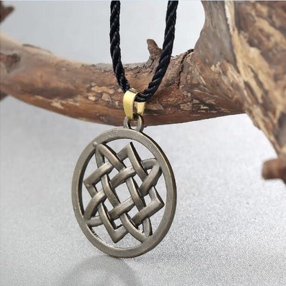 Gothic Necklace with Slavic Start Symbol Pendant