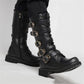 Gothic Military Combat Leather Boots