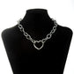 Gothic Choker Necklace - Chunky Chain with Multiple Pendant Options