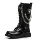 Gothic Military Combat Leather Boots