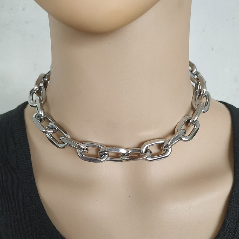 Gothic Choker Necklace - Big Chain