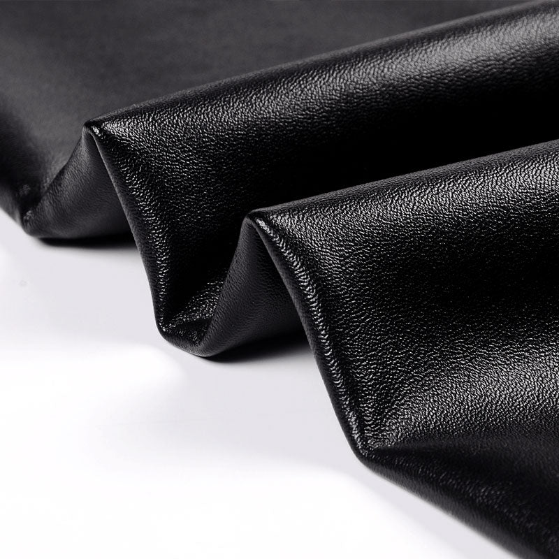 Gothic High Waist Fleece Leather Pants