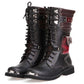 Gothic Military Combat Leather Boots