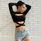 Gothic Bodycon Bandage T-shirt