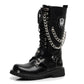 Gothic Military Combat Leather Boots