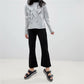 Heart Design Cotton Gray Sweatshirt for Women