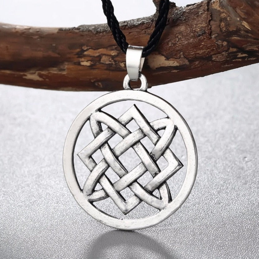 Gothic Necklace with Slavic Start Symbol Pendant