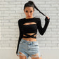 Gothic Bodycon Bandage T-shirt