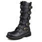 Gothic Military Combat Leather Boots