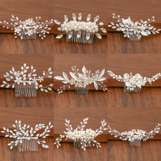 Gothic Pearl Rhinestone Hair Combs