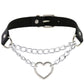 Heart chain Choker Goth